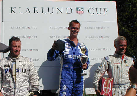 René Rasmussen øverst på podiet i Ferrari Challenge klassen.